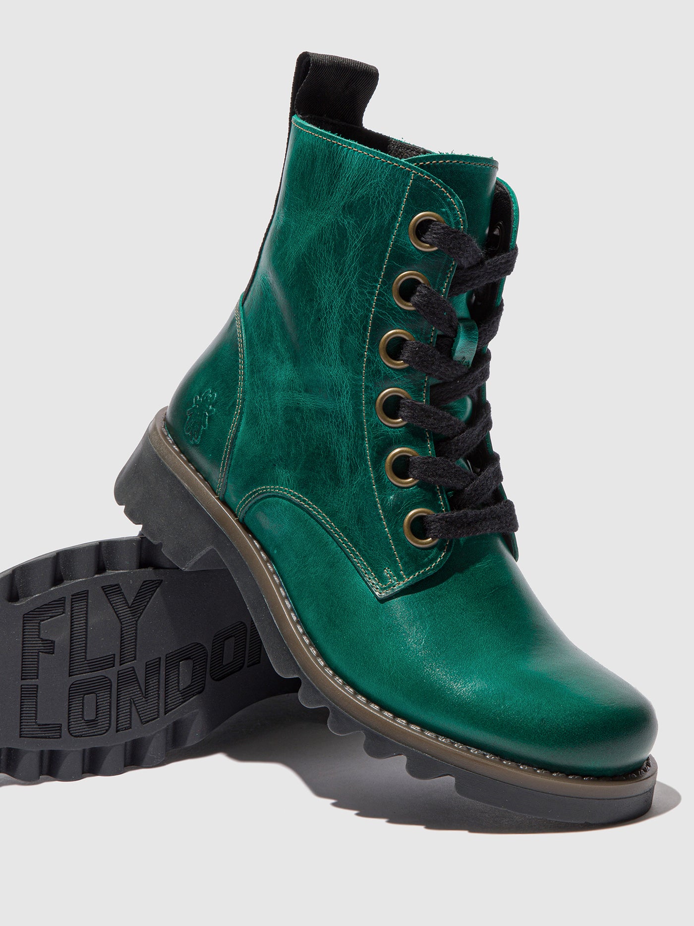 Lace-up Ankle Boots RAGI539FLY RUG SHAMROCK GREEN