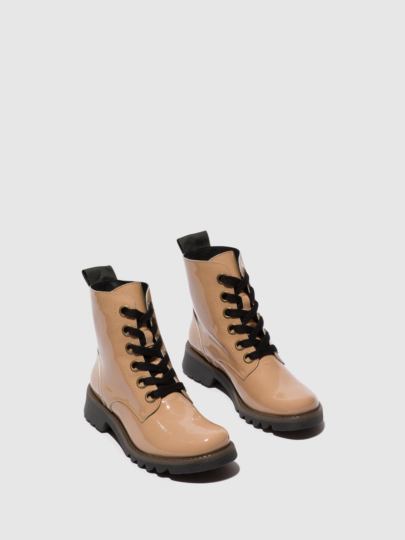 Lace-up Ankle Boots RAGI539FLY CAPUCCINO (BLACK SOLE)