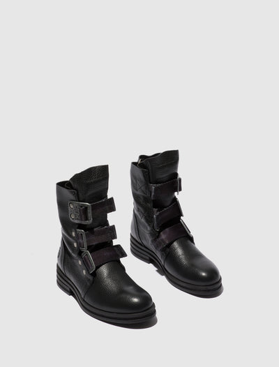 Buckle Ankle Boots KIFF682FLY RIO BLACK