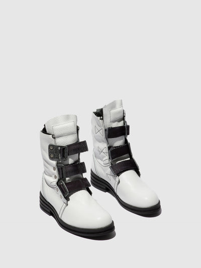 Buckle Ankle Boots KIFF682FLY RIO WHITE