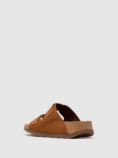 Buckle Sandals CAJA721FLY SUEDE CAMEL