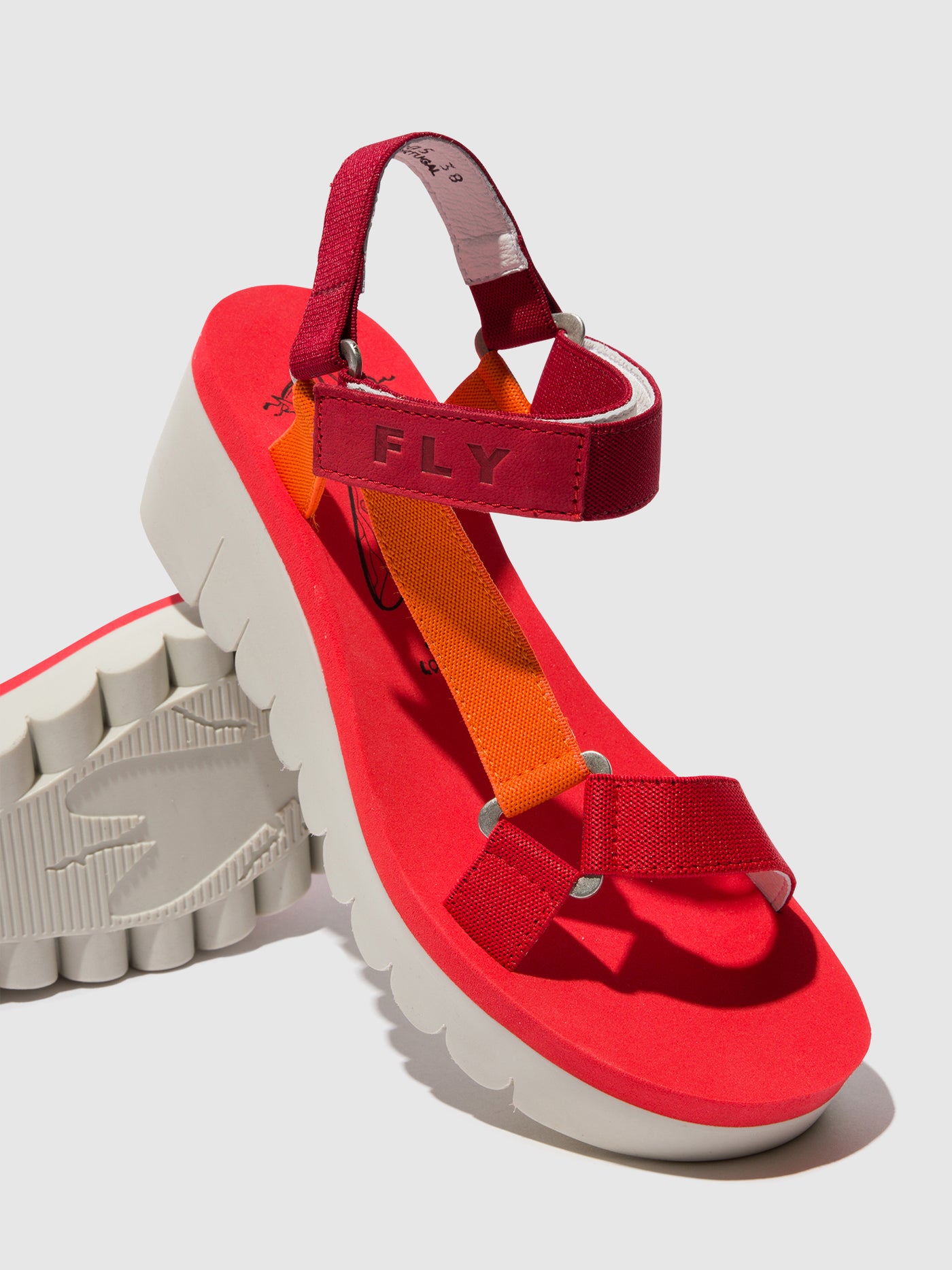 Velcro Sandals YEFA726FLY MULTI (RED)