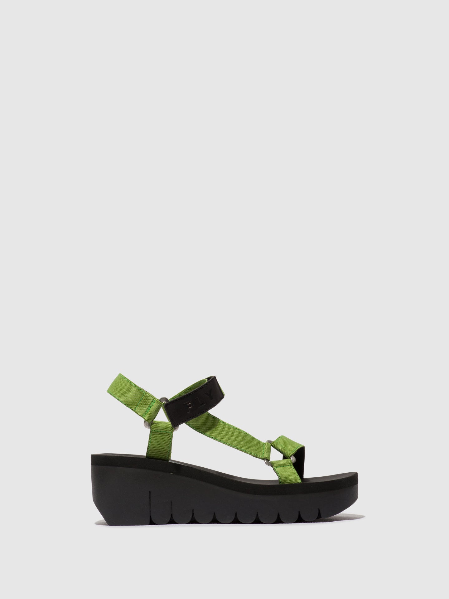 Velcro Sandals YEFA726FLY BLACK/AVOCADO (BLACK – Fly London EU