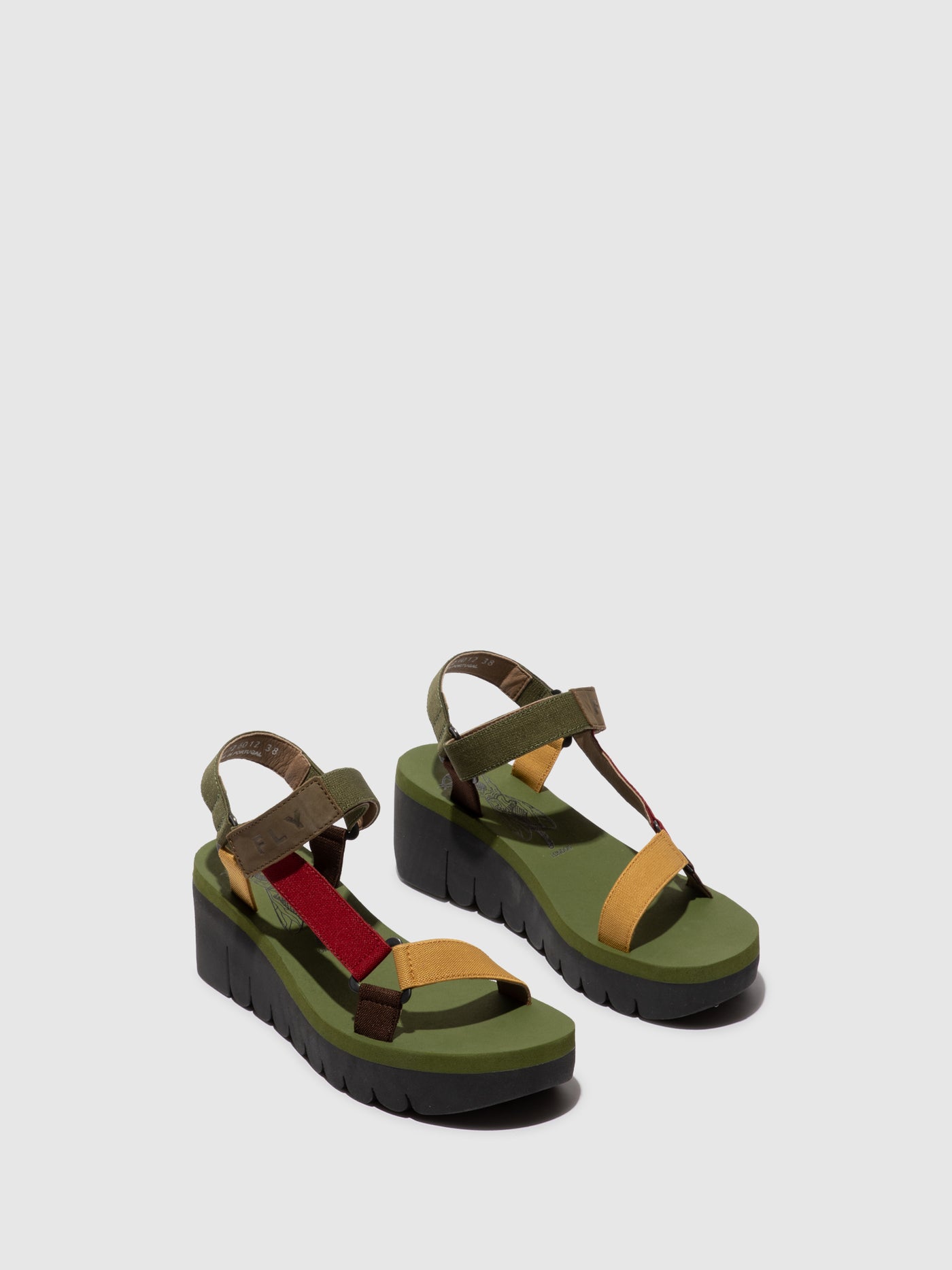 Velcro Sandals YEFA726FLY MILITARY/MULTICOLOR/ARMY GREEN