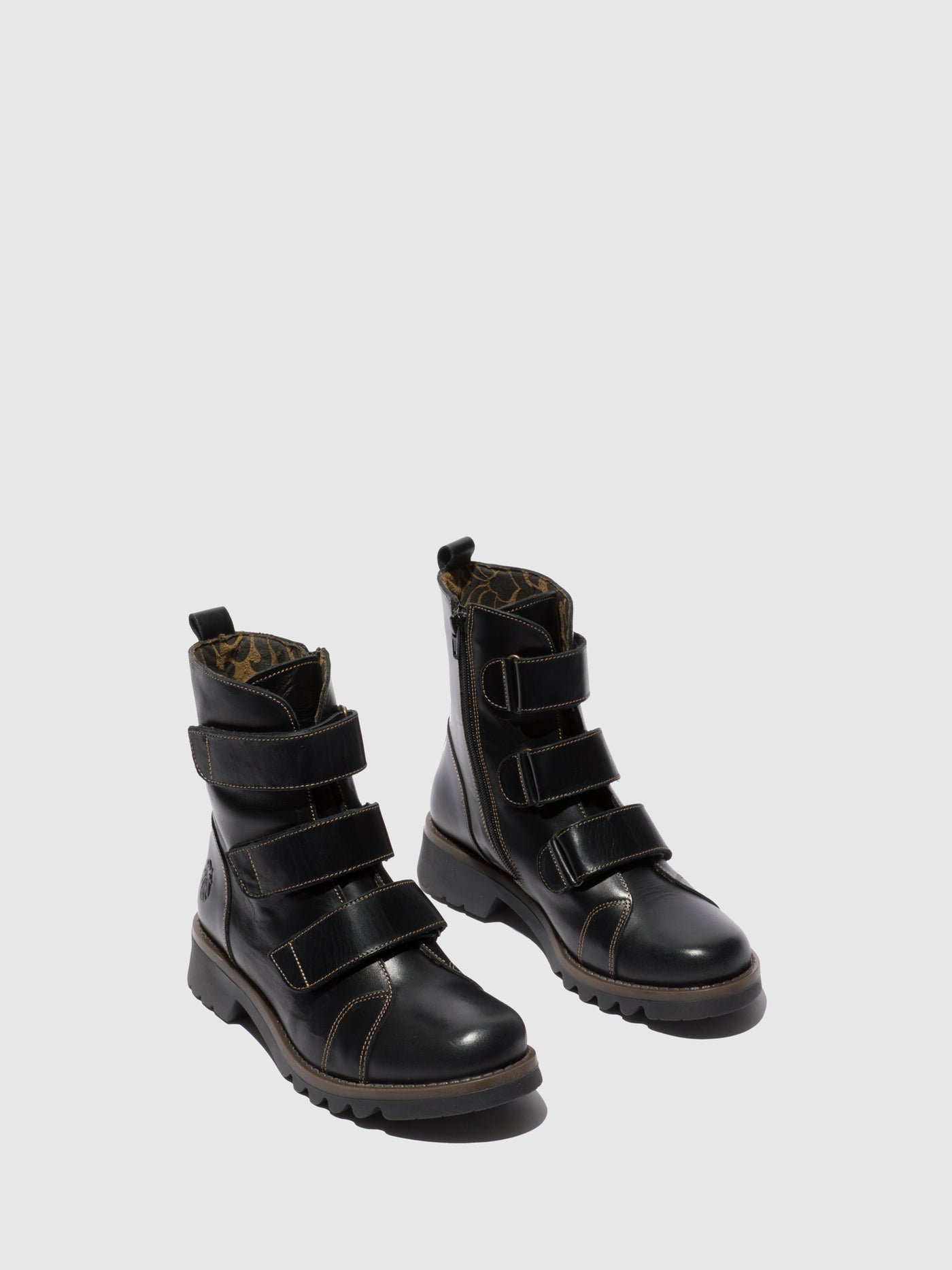 Velcro Ankle Boots RACH790FLY RUG BLACK