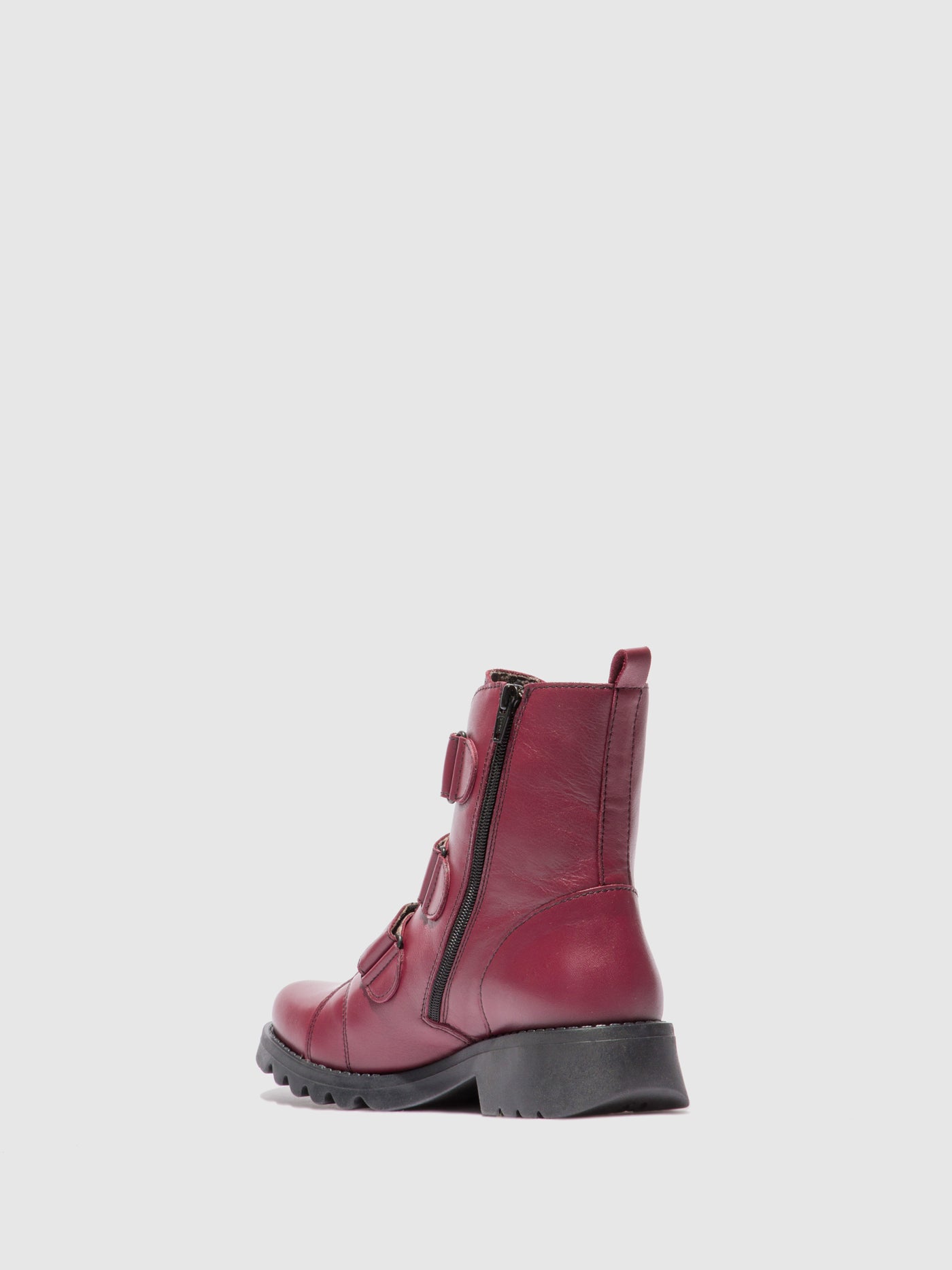 Velcro Ankle Boots RACH790FLY LEATHER WINE(BLACK)