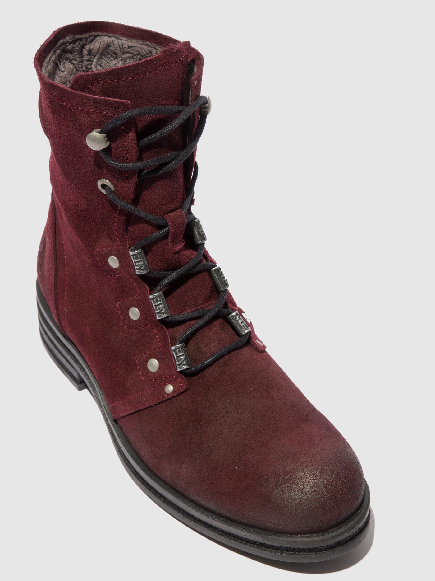 Lace-up Ankle Boots KNOT792FLY OILSUEDE WINE