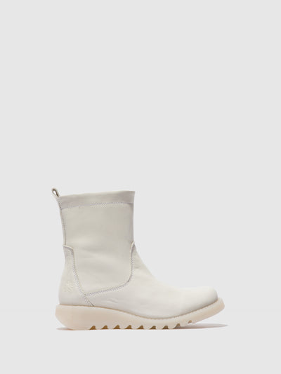 Zip Up Boots SAUK794FLY VELVET OFFWHITE(OFFWHITE SOLE)