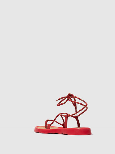 Lace-up Sandals TACE874FLY LIPSTICK RED