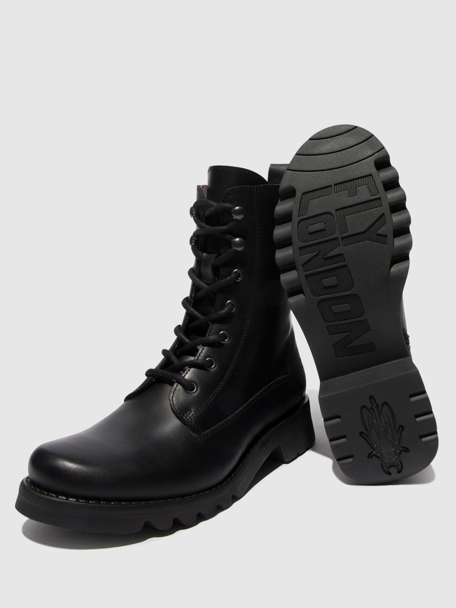 Lace-up Ankle Boots REID893FLY BLACK (ALL BLACK)