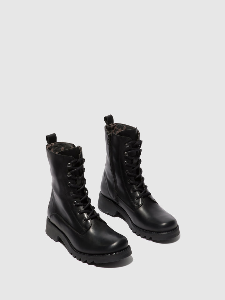 靴 aMelted Boots Black 39 poolde Melted Wedge Boots – POOLDE