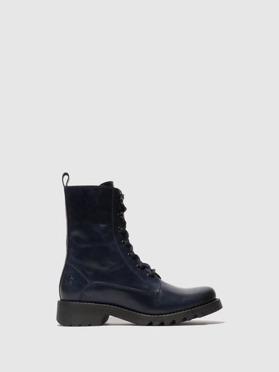 Lace-up Ankle Boots REID893FLY BLUE (BLACK SOLE)