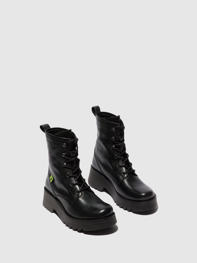 Lace-up Ankle Boots METH903FLY BLACK
