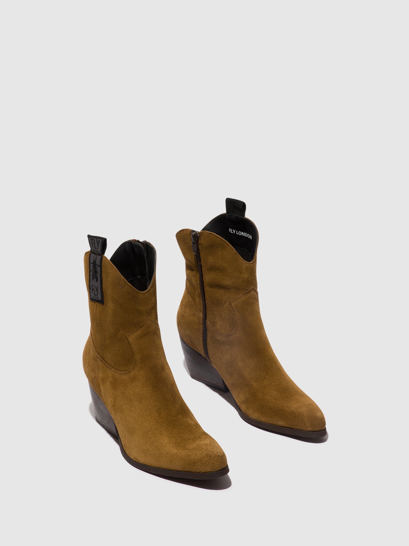Zip Up Ankle Boots TABB905FLY CAMEL