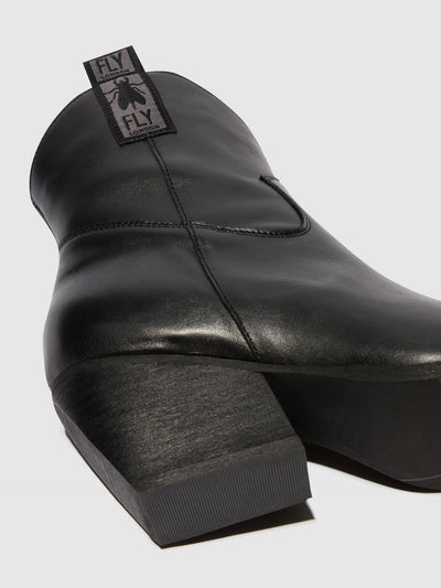 Zip Up Ankle Boots TABB905FLY BLACK