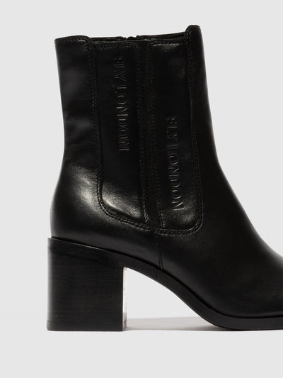 Zip Up Ankle Boots AMEL913FLY BLACK
