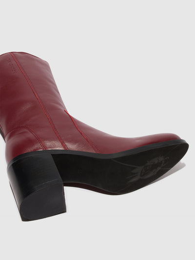 Zip Up Ankle Boots ASTA914FLY WINE
