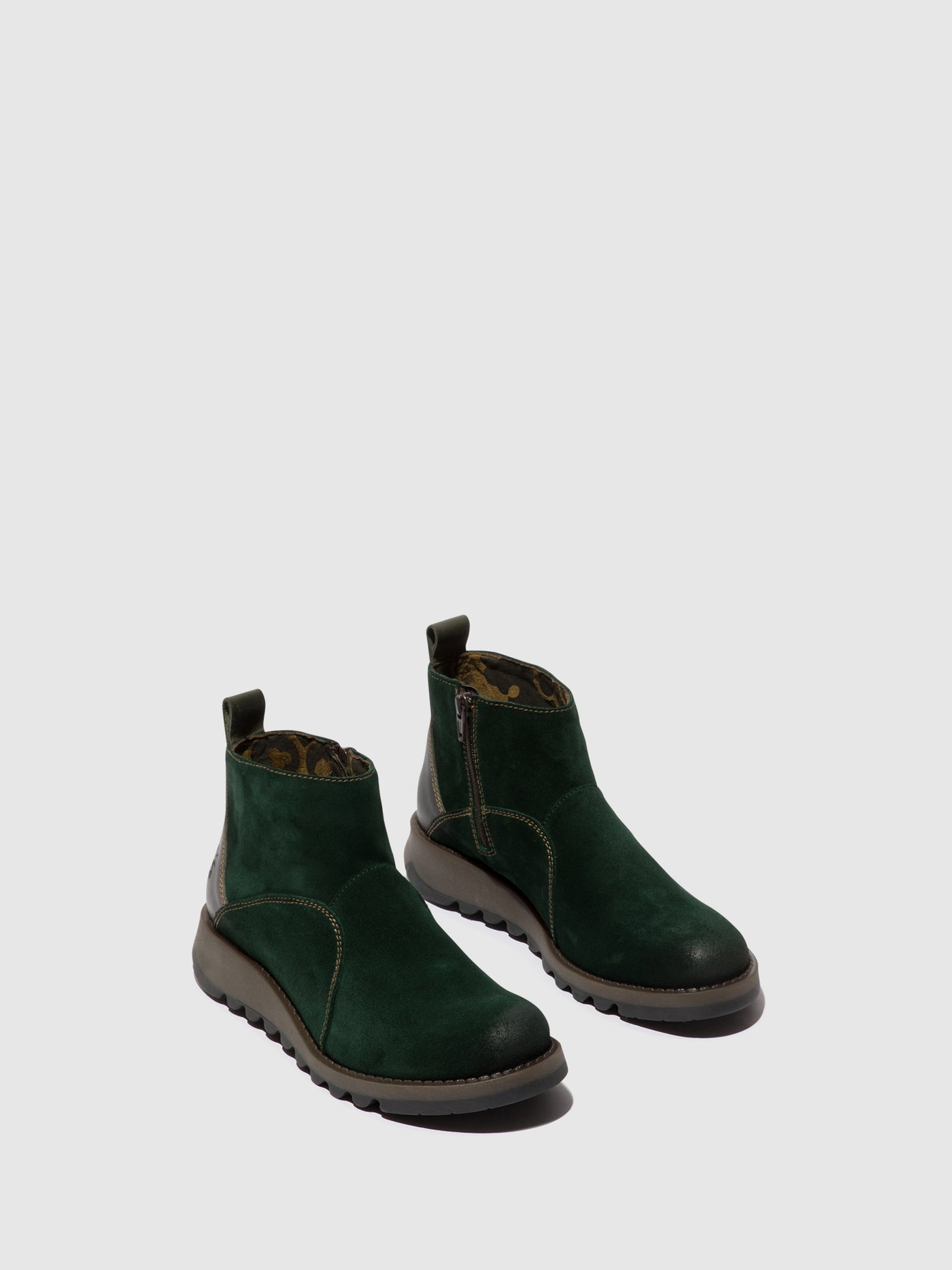 Zip Up Ankle Boots SELY918FLY FOREST GREEN/DIESEL