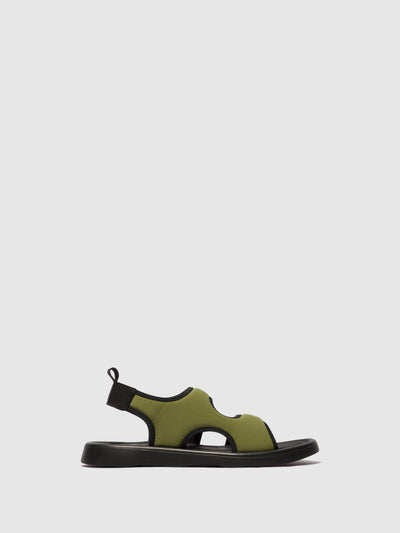 Sling-Back Sandals TREQ930FLY OLIVE/BLACK