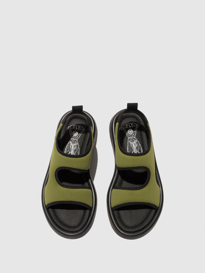 Sling-Back Sandals TREQ930FLY OLIVE/BLACK