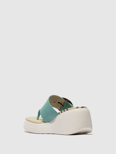 Buckle Mules DAFI938FLY TURQUOISE