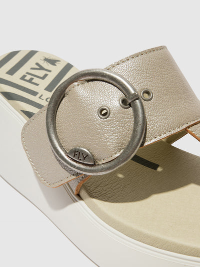 Buckle Mules DAFI938FLY SILVER