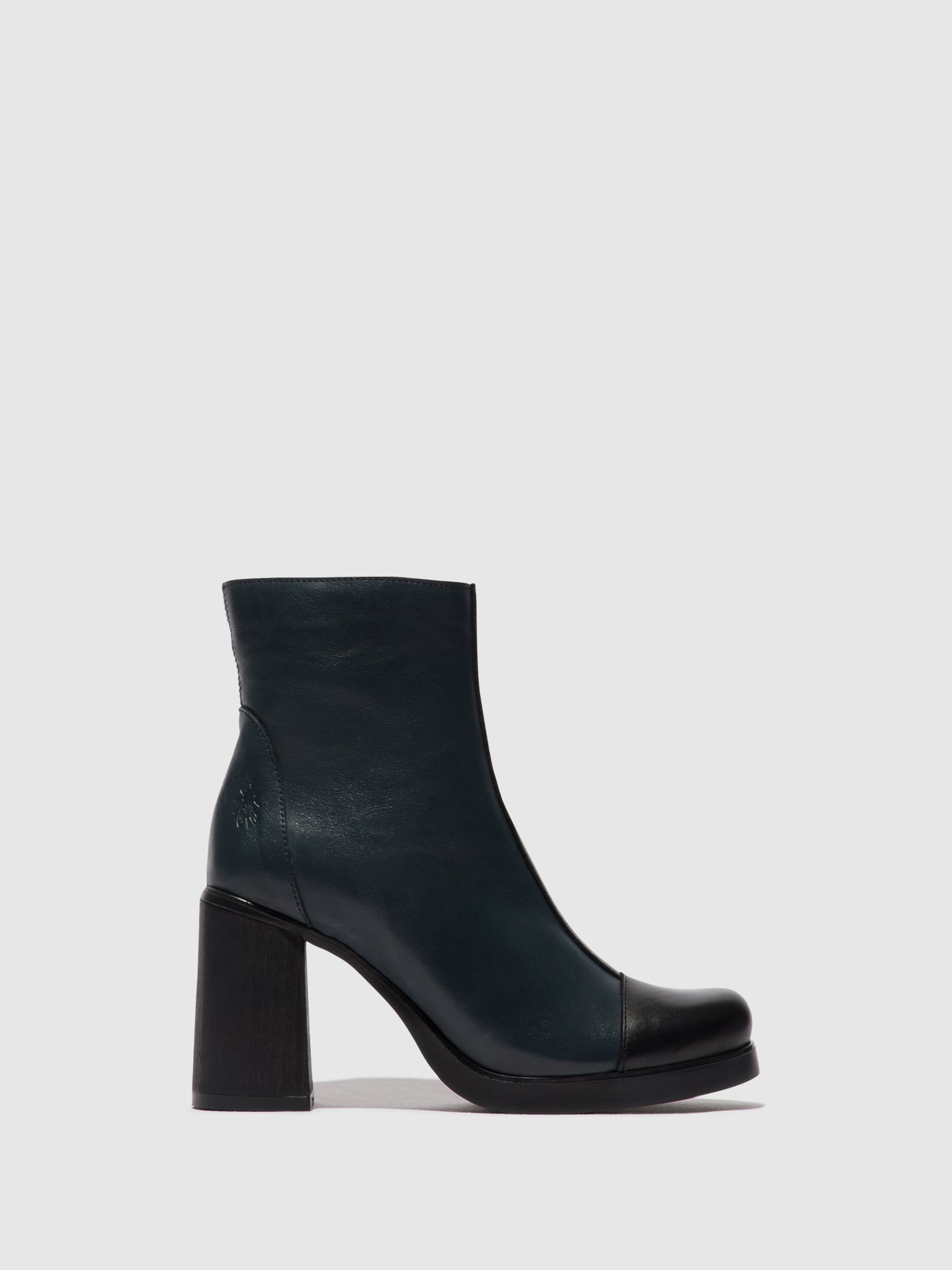 Zip Up Ankle Boots STIR985FLY BLACK/NAVY