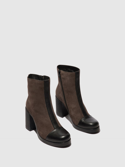 Zip Up Ankle Boots STIR985FLY BLACK/ANTHRACITE