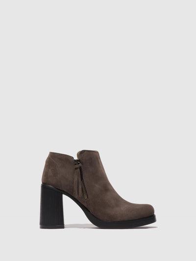 Zip Up Ankle Boots SHAR986FLY ANTHRACITE