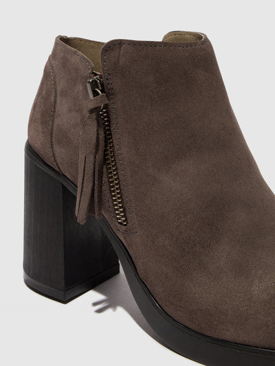 Zip Up Ankle Boots SHAR986FLY ANTHRACITE