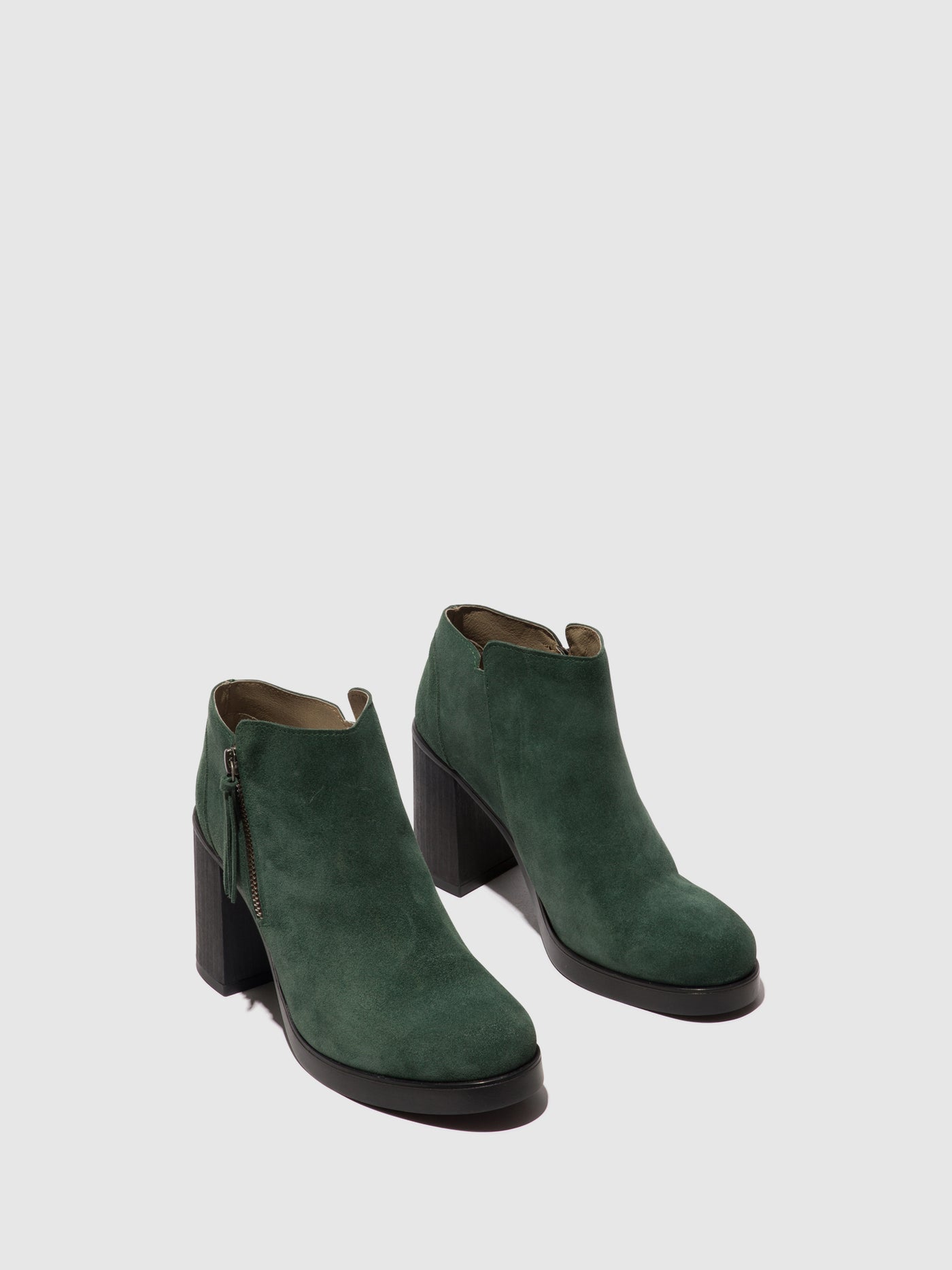Zip Up Ankle Boots SHAR986FLY GREEN