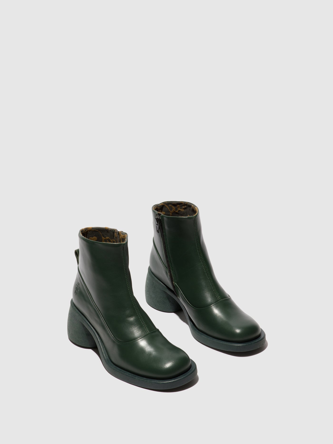 Zip Up Ankle Boots HINT003FLY DARK GREEN