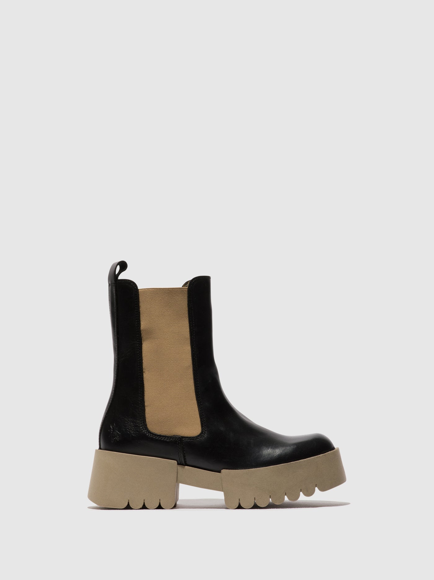 Chelsea Boots EREL007FLY BLACK (TAUPE SOLE)