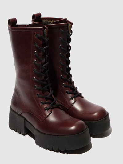 Lace-up Boots ELNA008FLY WINE