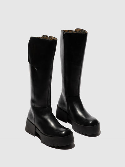 Zip Up Boots EXES009FLY BLACK