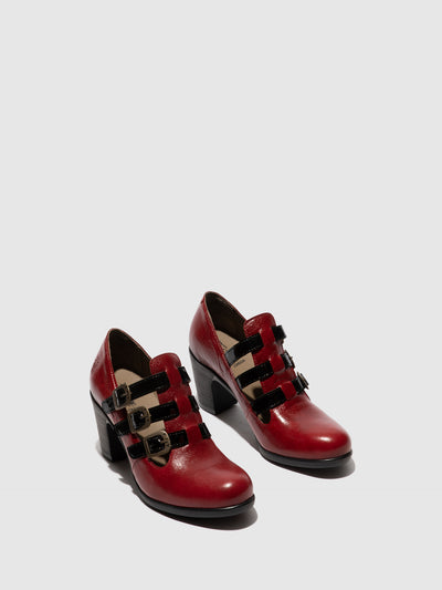 Buckle Shoes KACY011FLY RED/BLACK