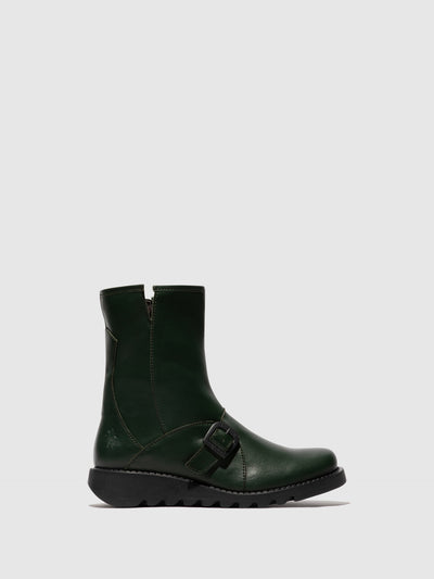 Buckle Ankle Boots SABE013FLY DK. GREEN
