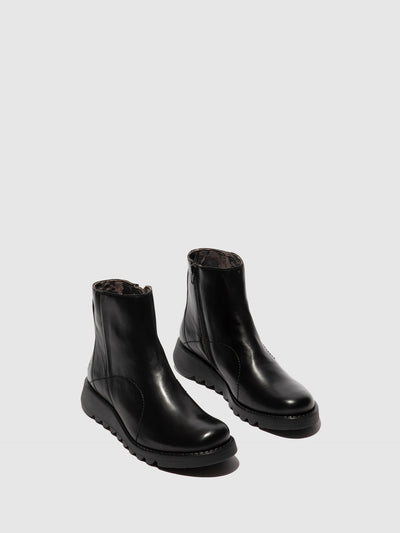 Zip Up Ankle Boots SAGU014FLY BLACK