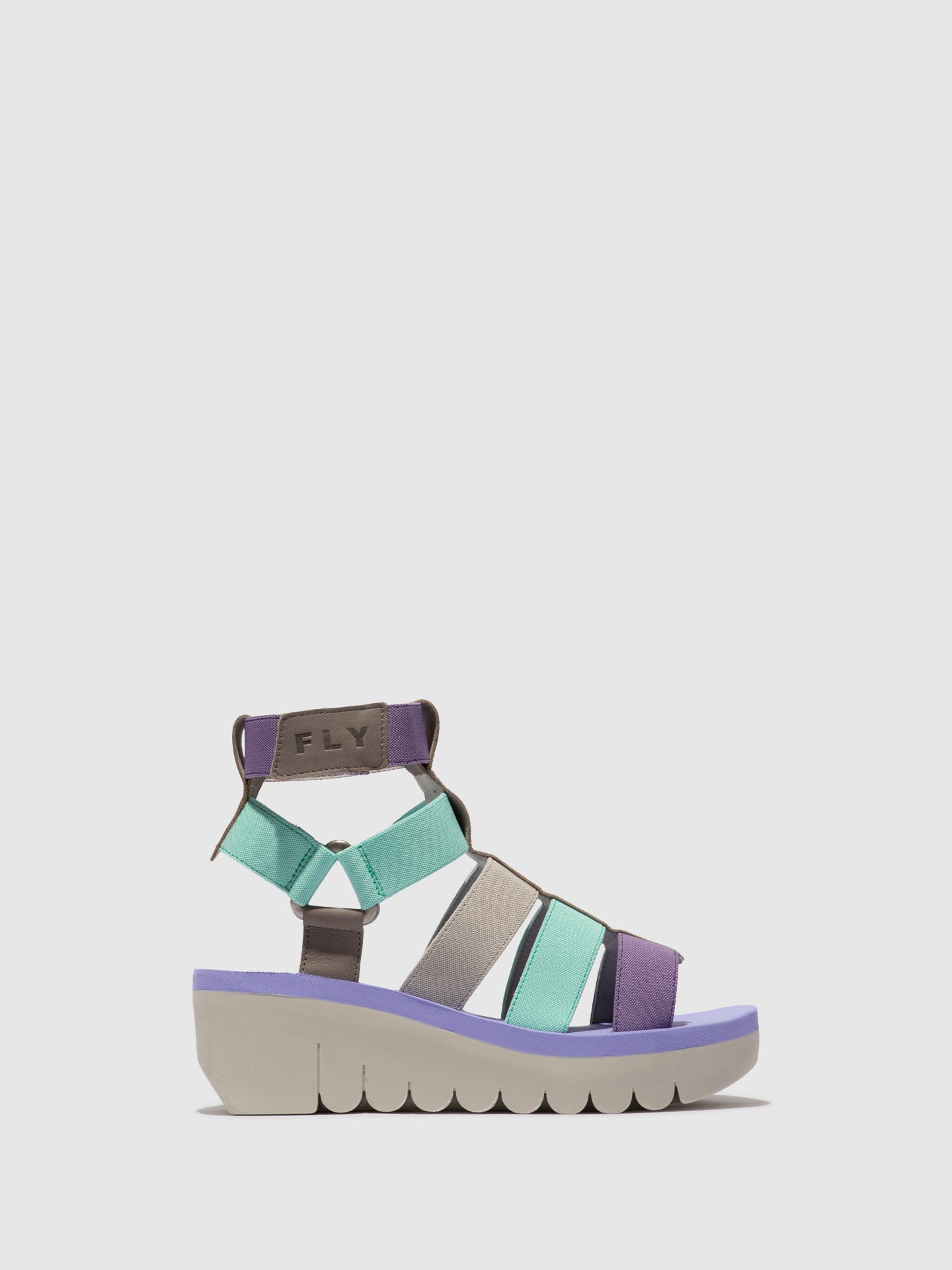 Strappy Sandals YUFI032FLY GREY/MULTICOLOR/VIOLET – Fly London EU