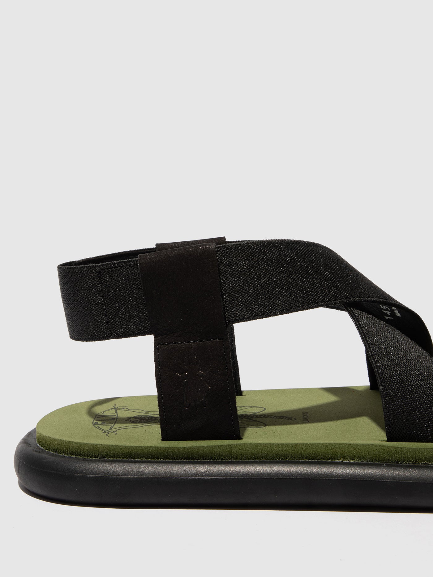 Sling-Back Sandals OAKE067FLY BLACK/BLACK/ARMY GREEN
