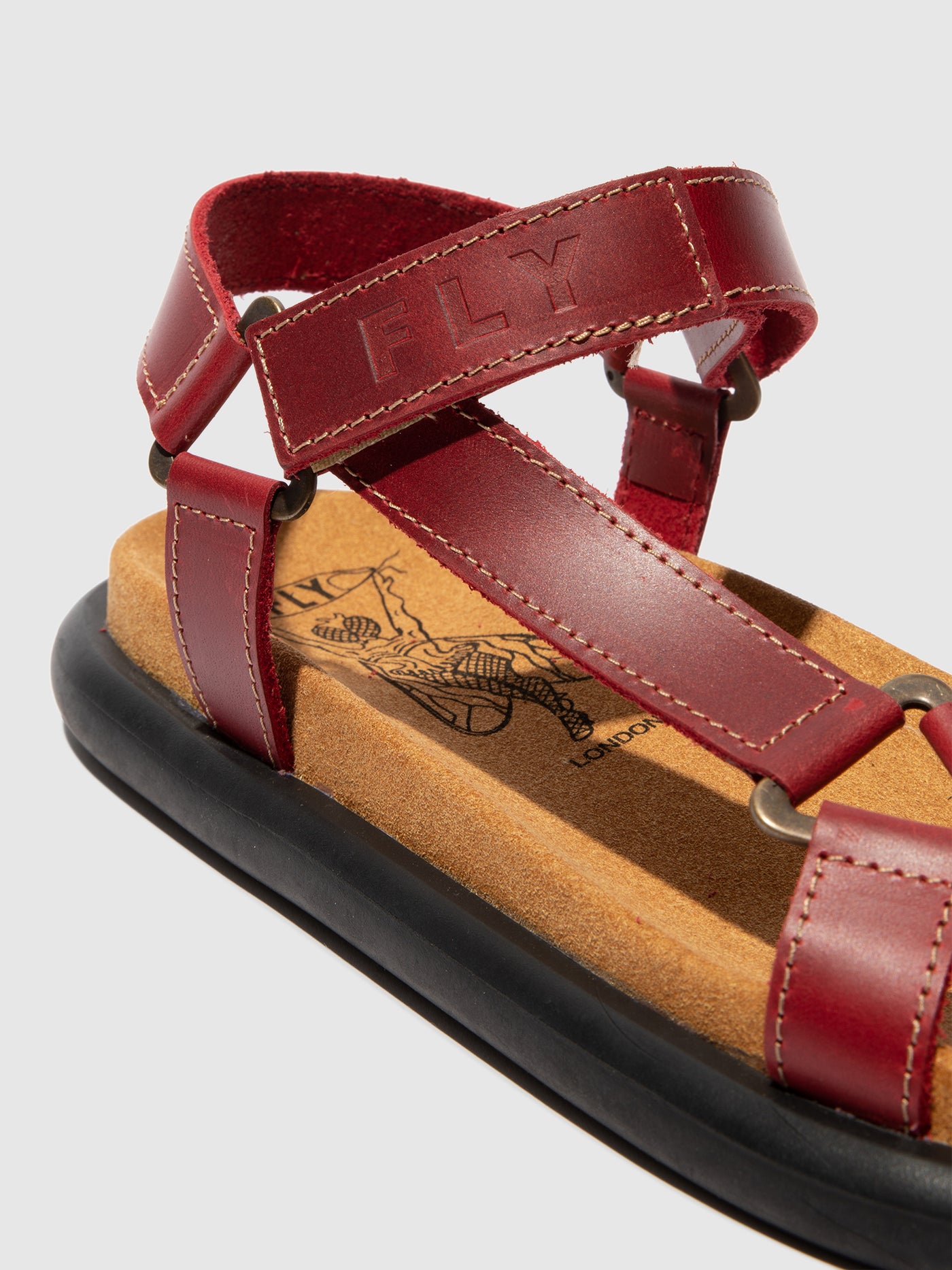 T-Strap Sandals POCH069FLY RED