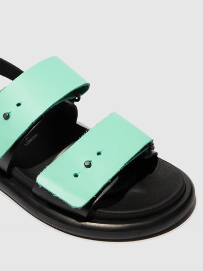 Sling-Back Sandals PAFI070FLY BLACK/SPEARMINT