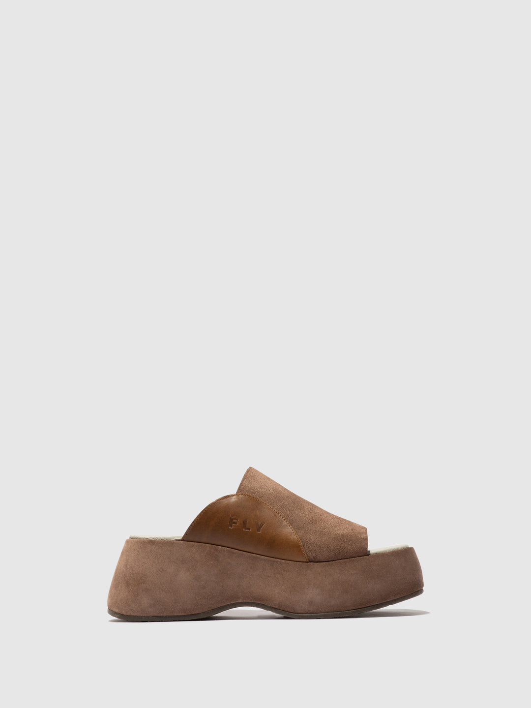 Slip on Mules BEZI078FLY TAUPE CAMEL