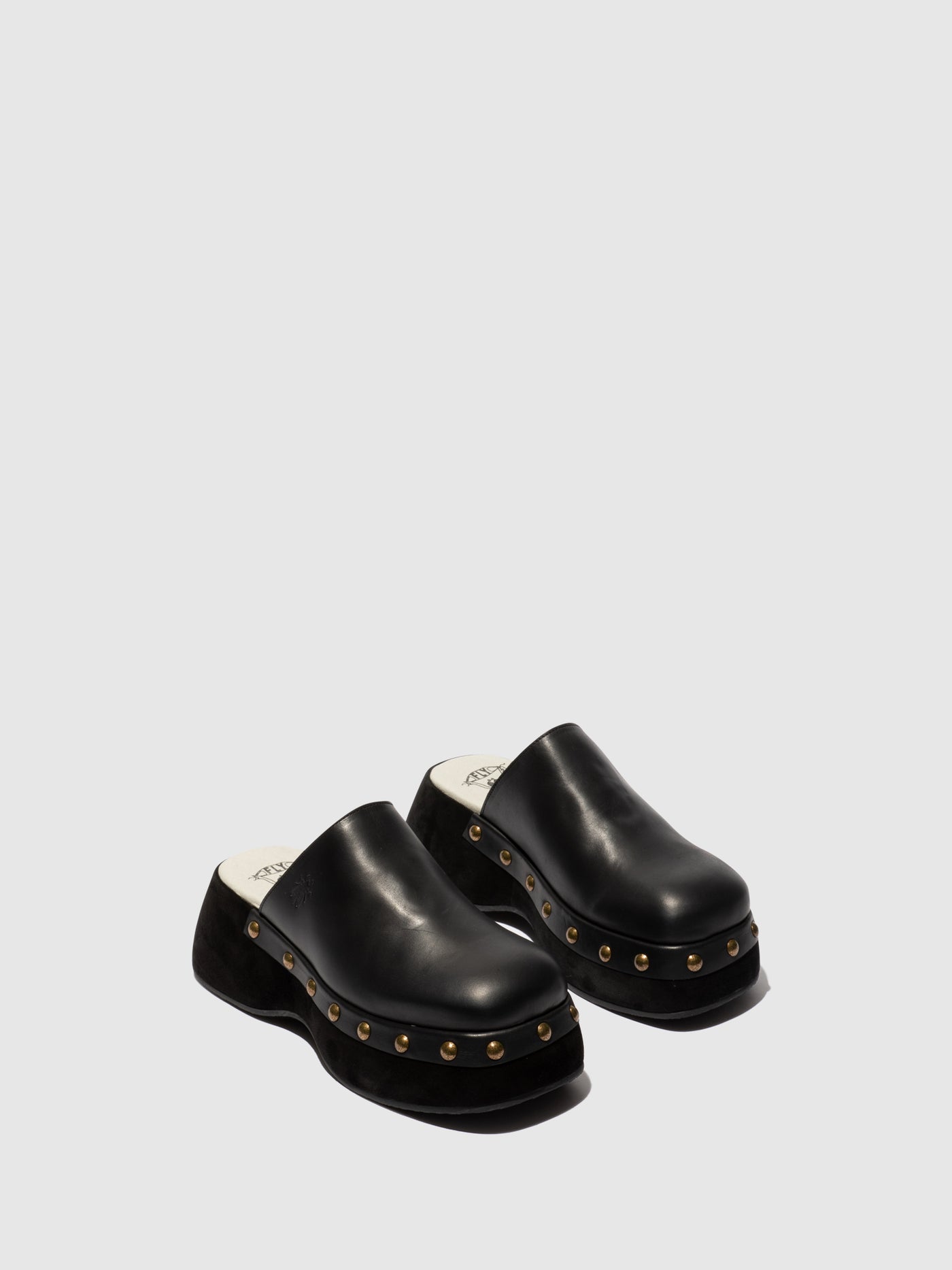 Round Toe Clogs BLEK079FLY BLACK/BLACK