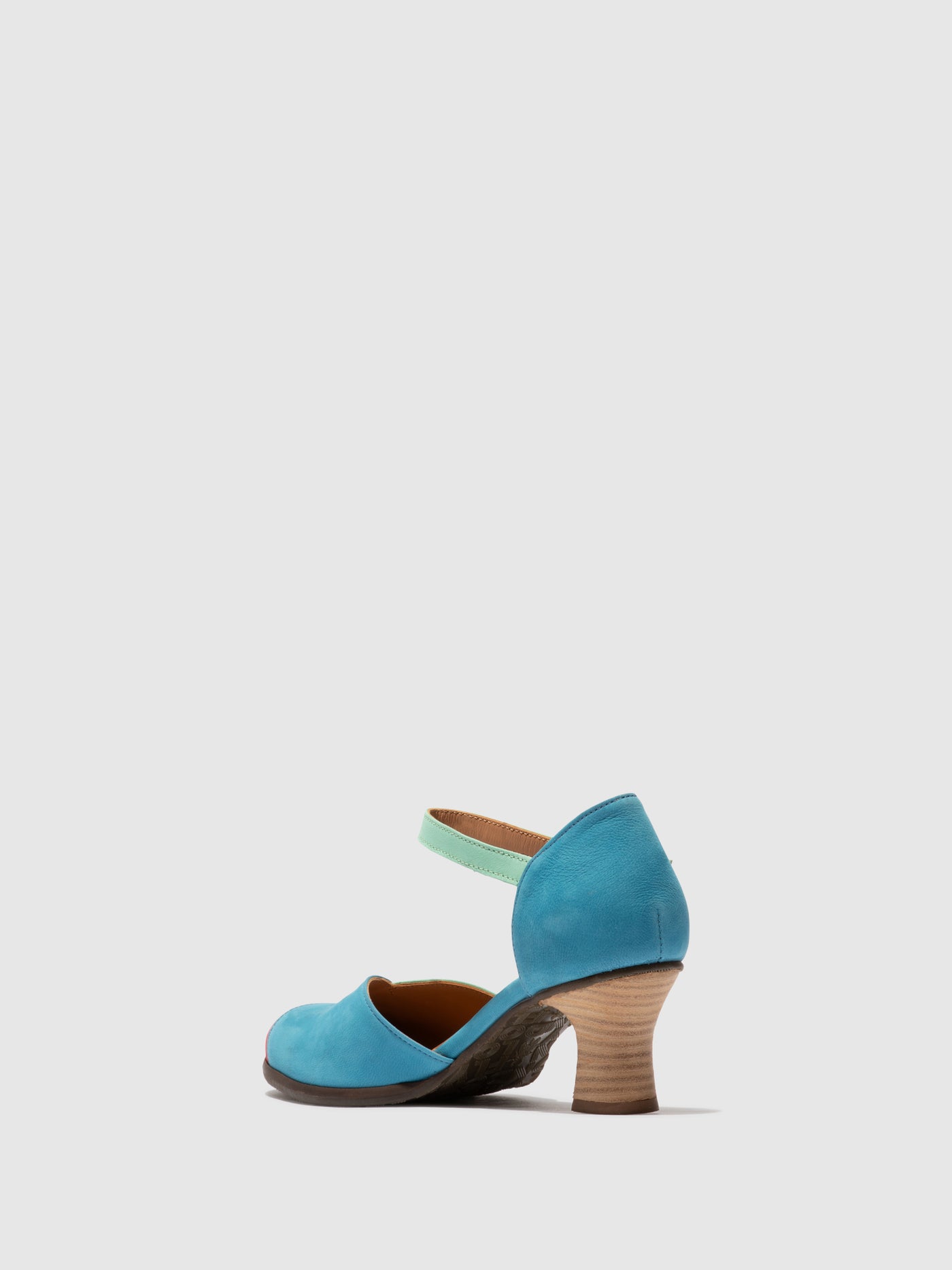 Heel Shoes BESH087FLY BLUE/SCARLET/GREEN