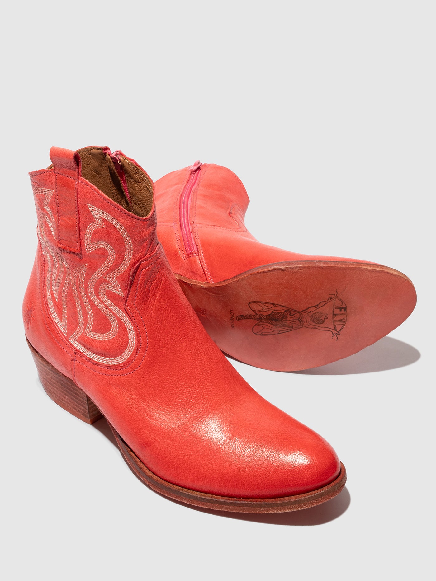 Cowboy Ankle Boots WAMI092FLY SCARLET