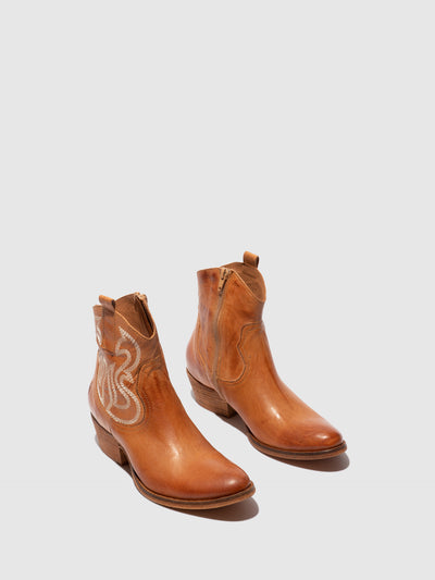 Cowboy Ankle Boots WAMI092FLY CAMEL
