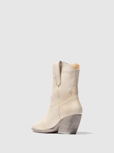 Cowboy Ankle Boots WOFY093FLY OFF-WHITE