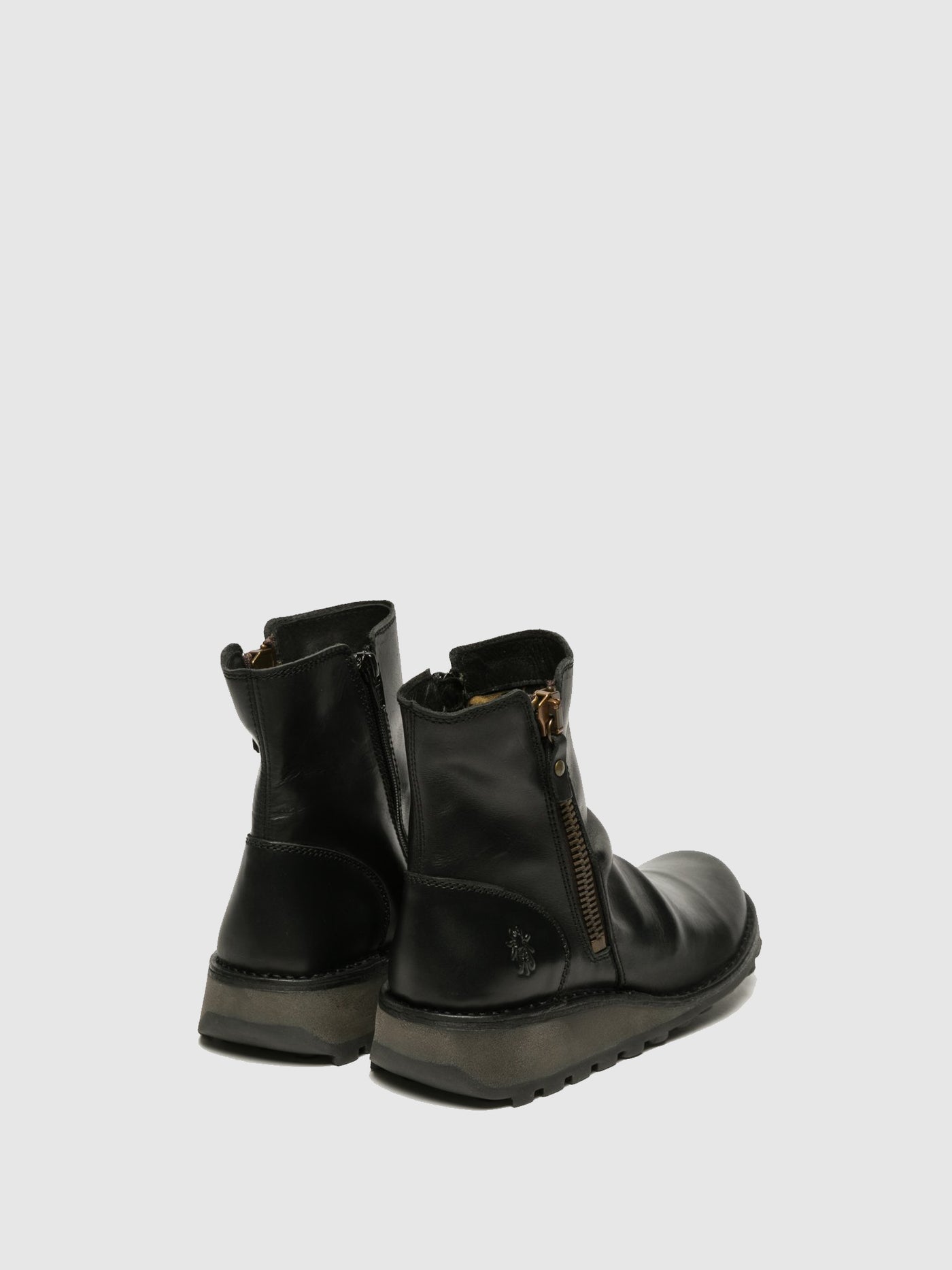Zip Up Ankle Boots MON944FLY BLACK