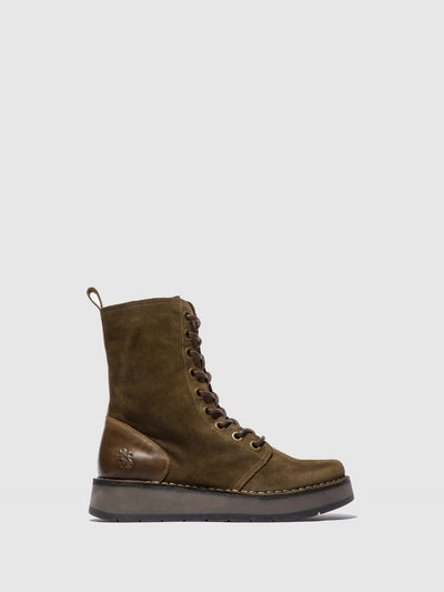 Lace-up Ankle Boots RAMI043FLY OILSUEDE/RUG SLUDGE/OLIVE